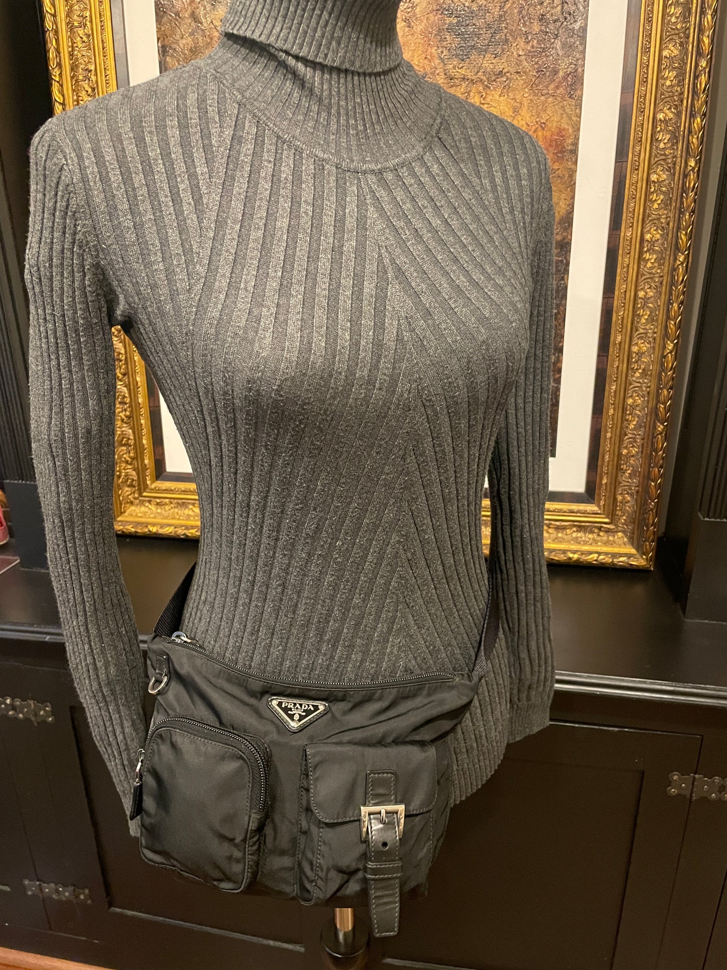 Prada Black Nylon Bumbag