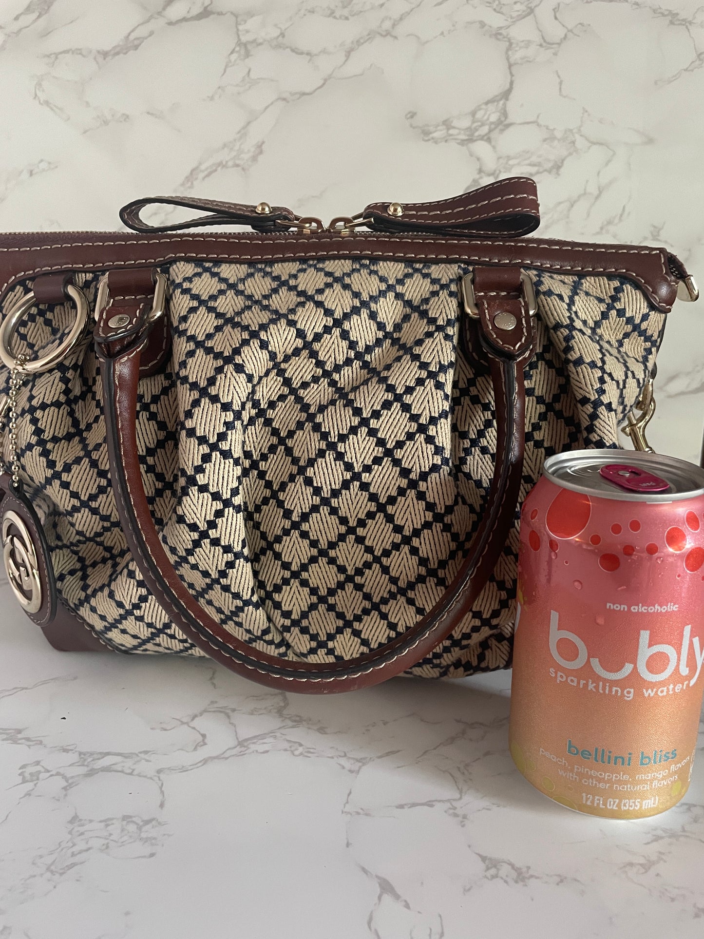 GUCCI BEIGE BLUE DIAMANTE SUKEY
