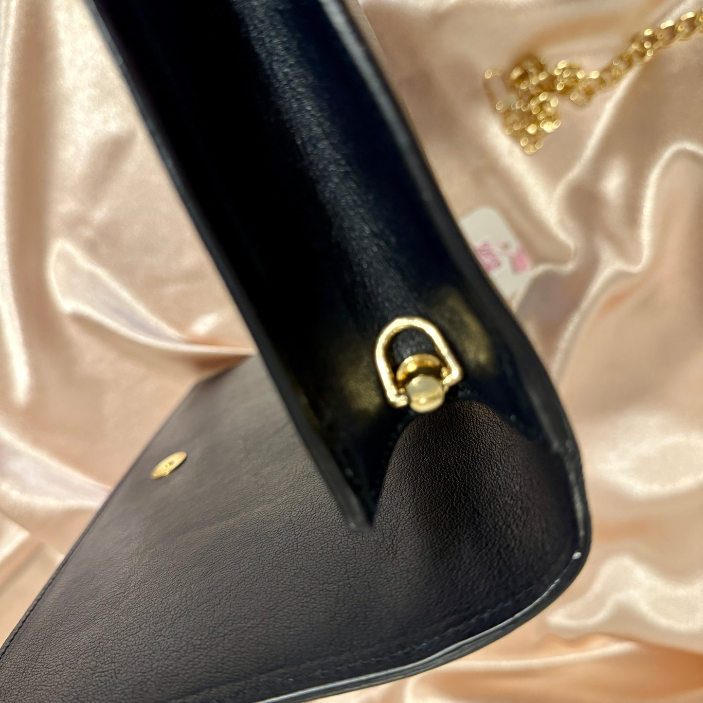 YSL Black Leather Clutch