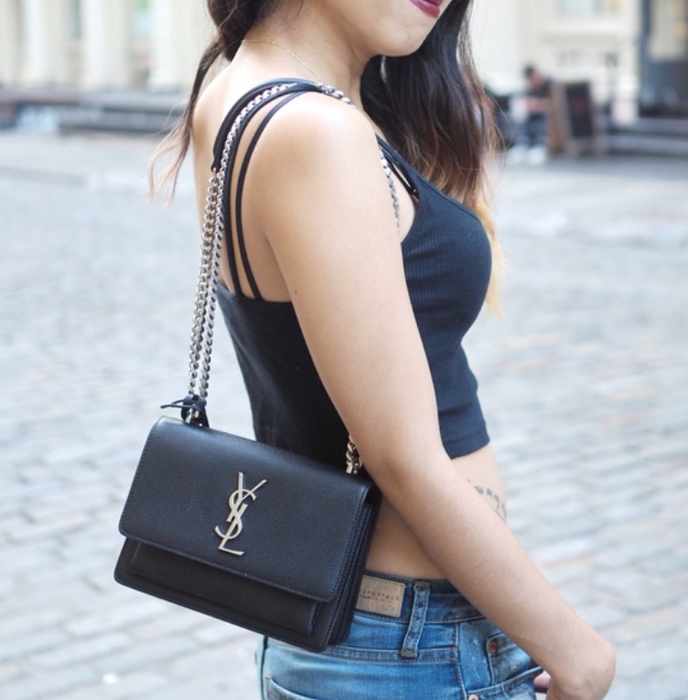 YSL Sunset Grained Leather