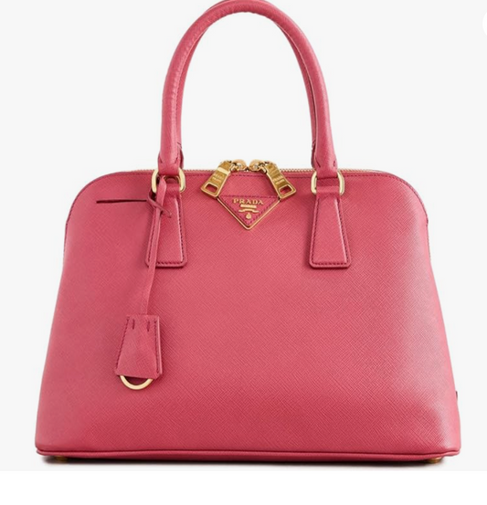 Prada Pink Saffiano Leather Handbag