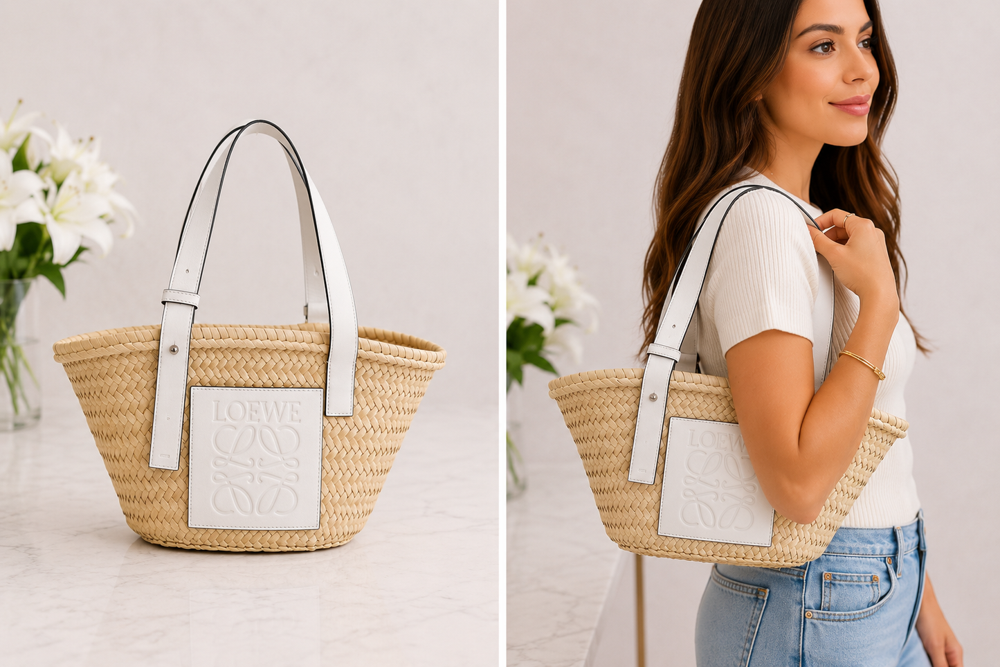 Loewe Raffia Basket Bag