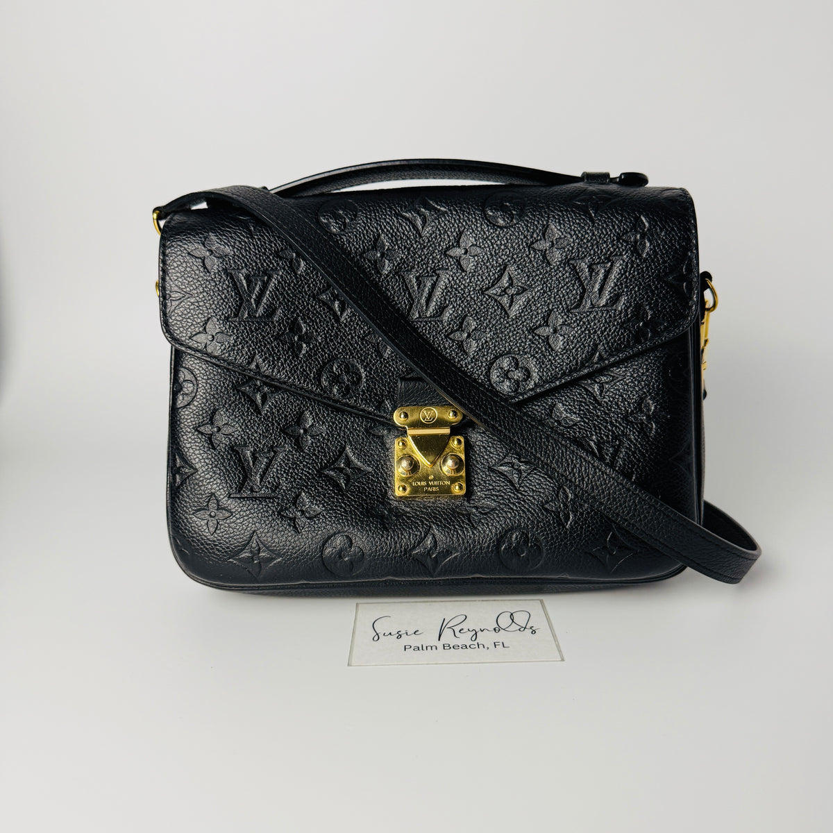 Louis Vuitton Pochette Metis Black Empreinte