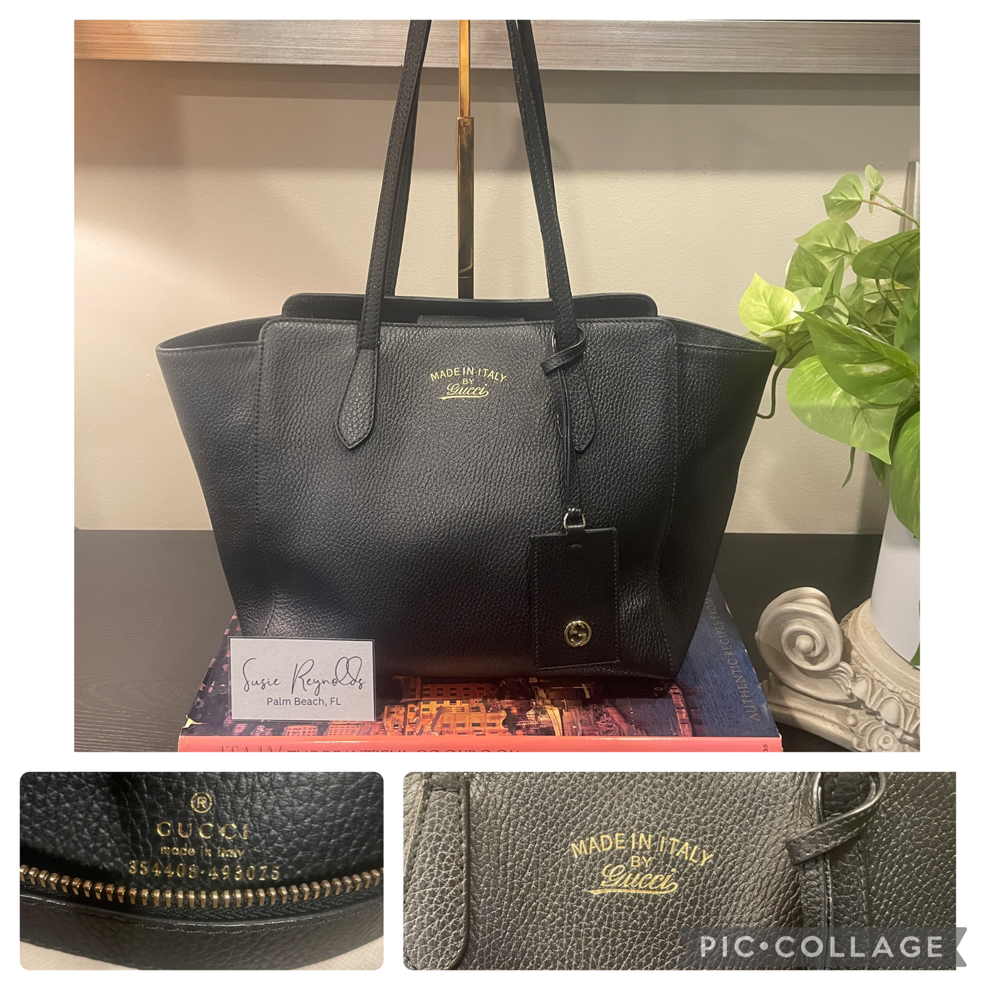 Gucci Black Swing Tote