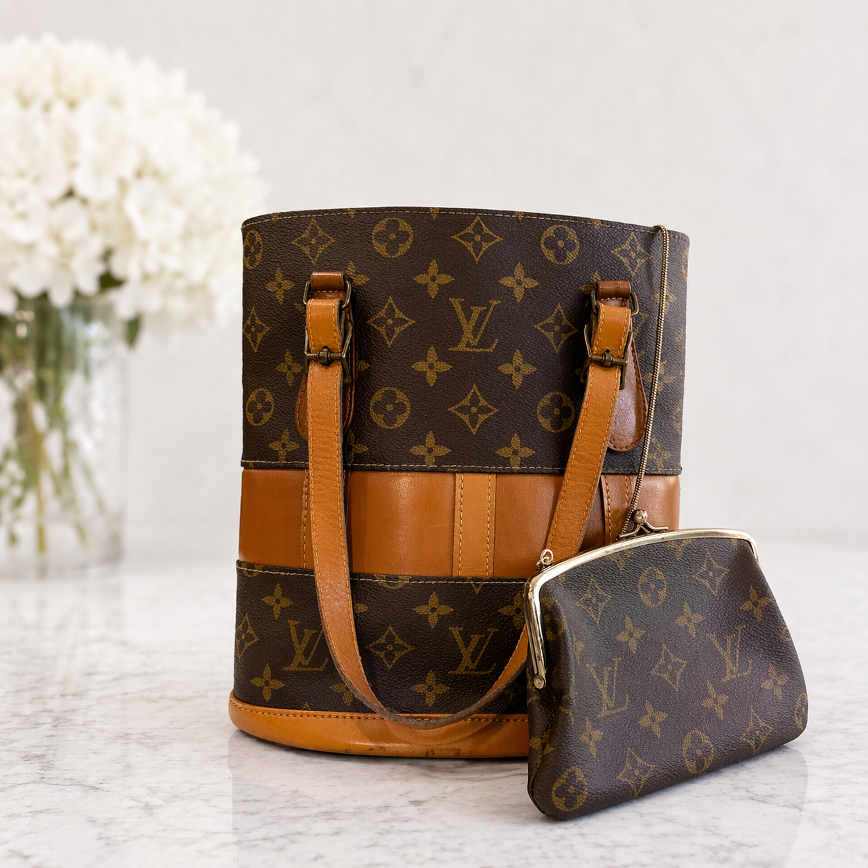 Louis Vuitton French Company Bucket Bag