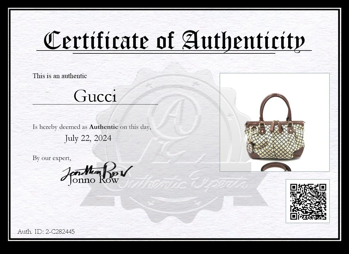 GUCCI  BEIGE BLUE DIAMANTE SUKEY