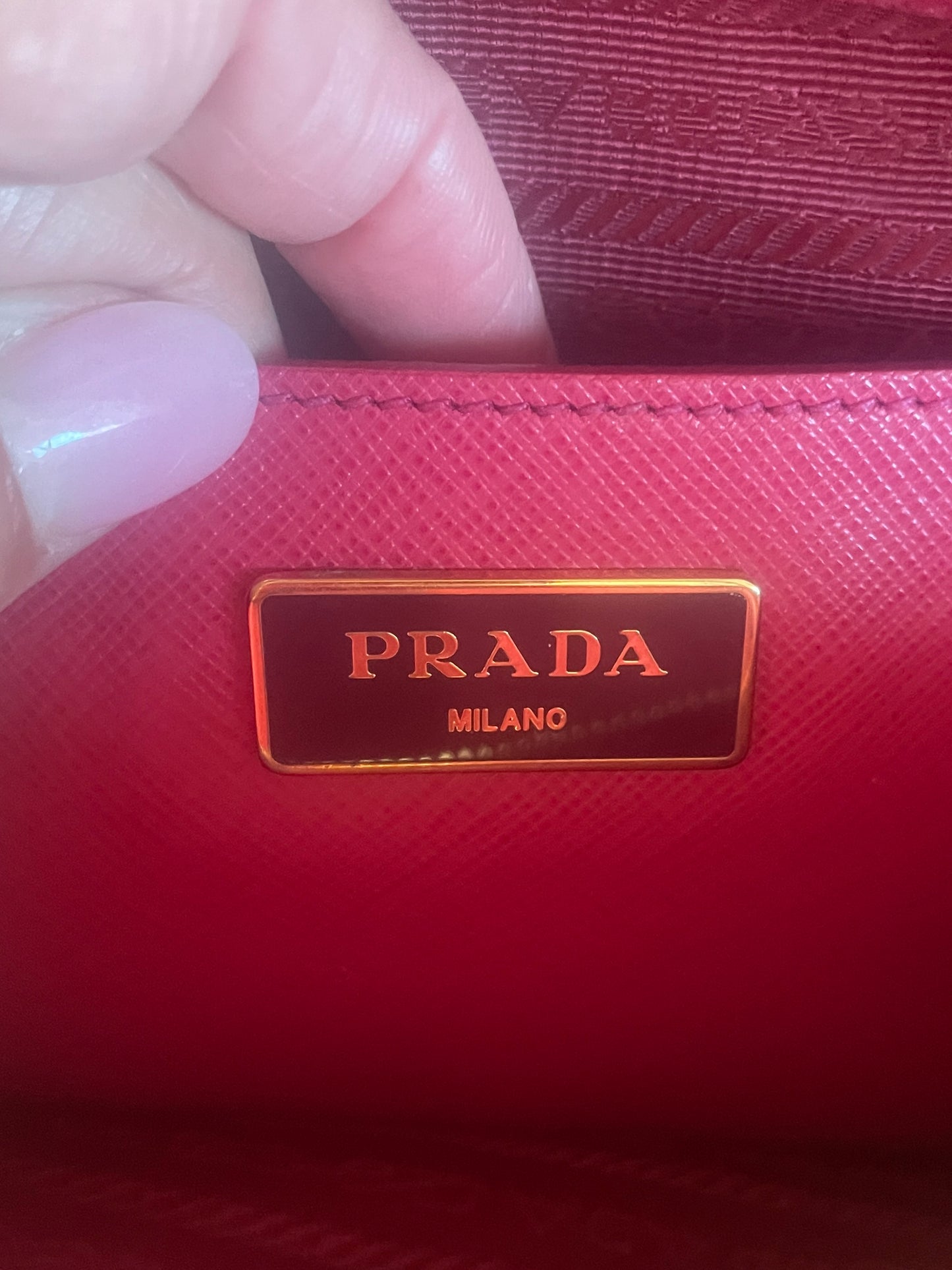 Prada Pink Saffiano Leather Handbag