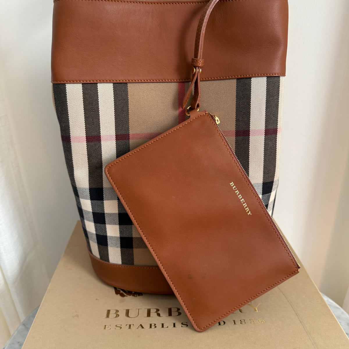 Burberry House Check Bucket Bag