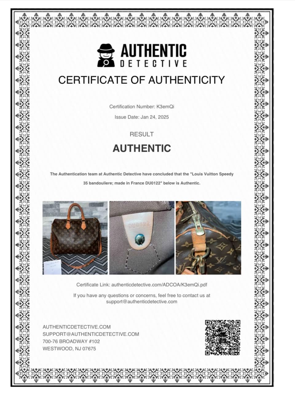 Louis Vuitton Speedy 35 Bandouliere