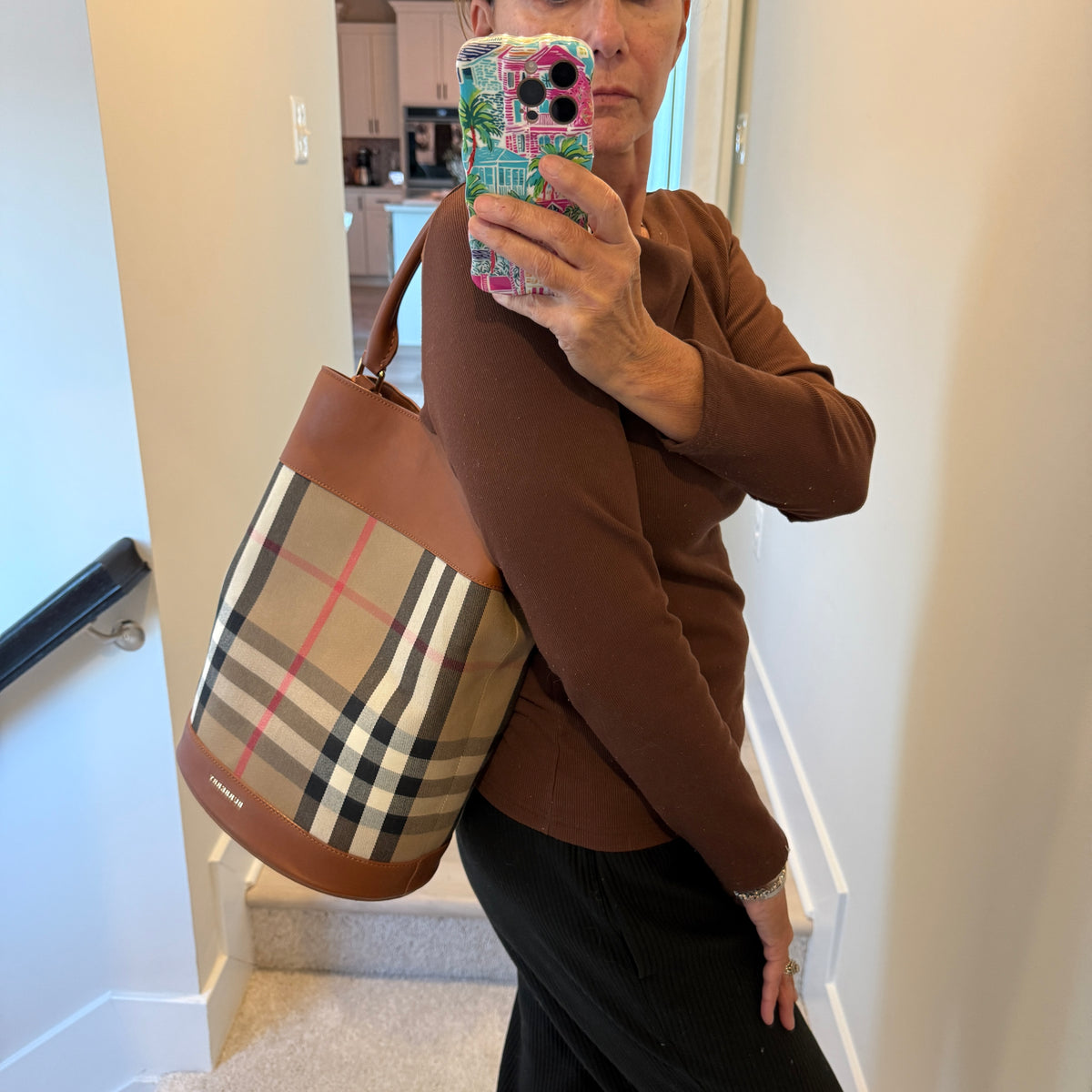 Burberry House Check Bucket Bag