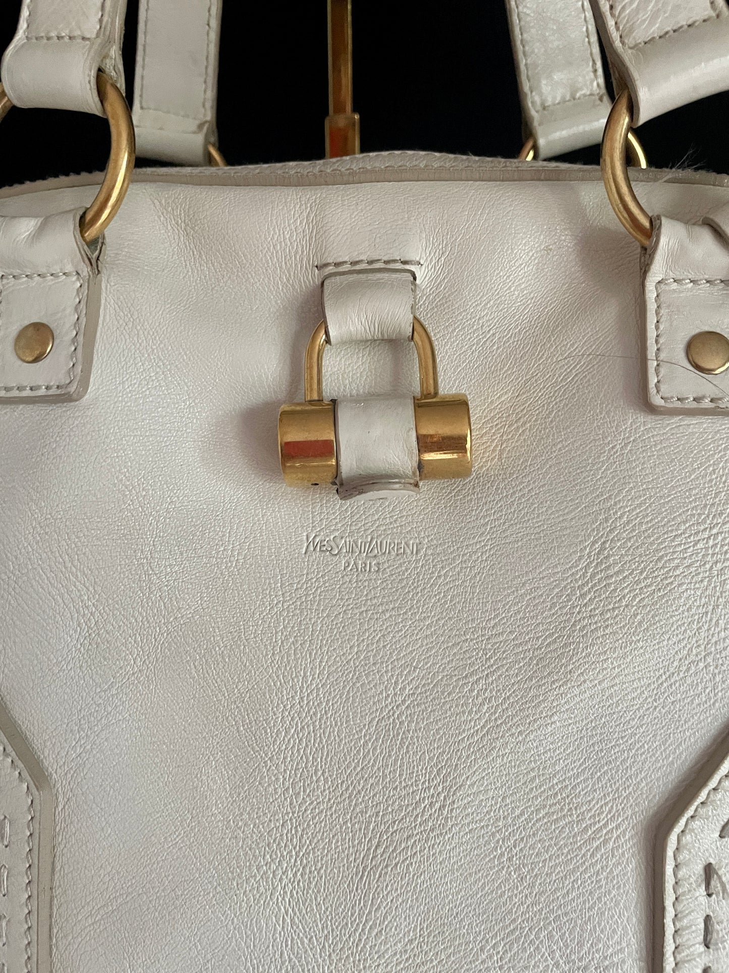 YSL MUSE IVORY LEATHER CROSSBODY