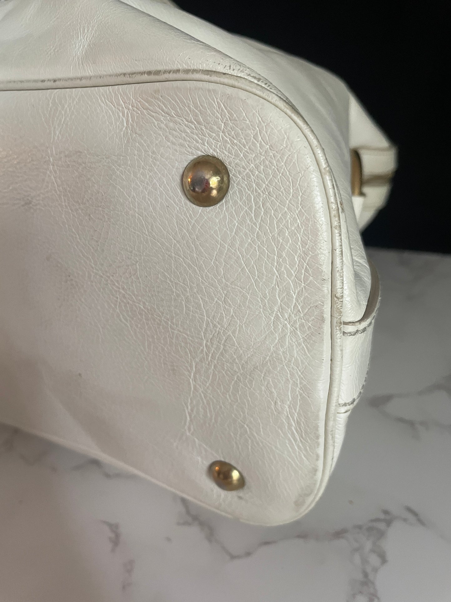 YSL MUSE IVORY LEATHER CROSSBODY