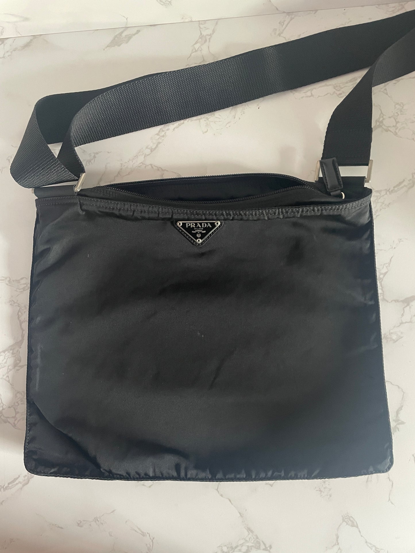 PRADA BLACK NYLON CROSSBODY