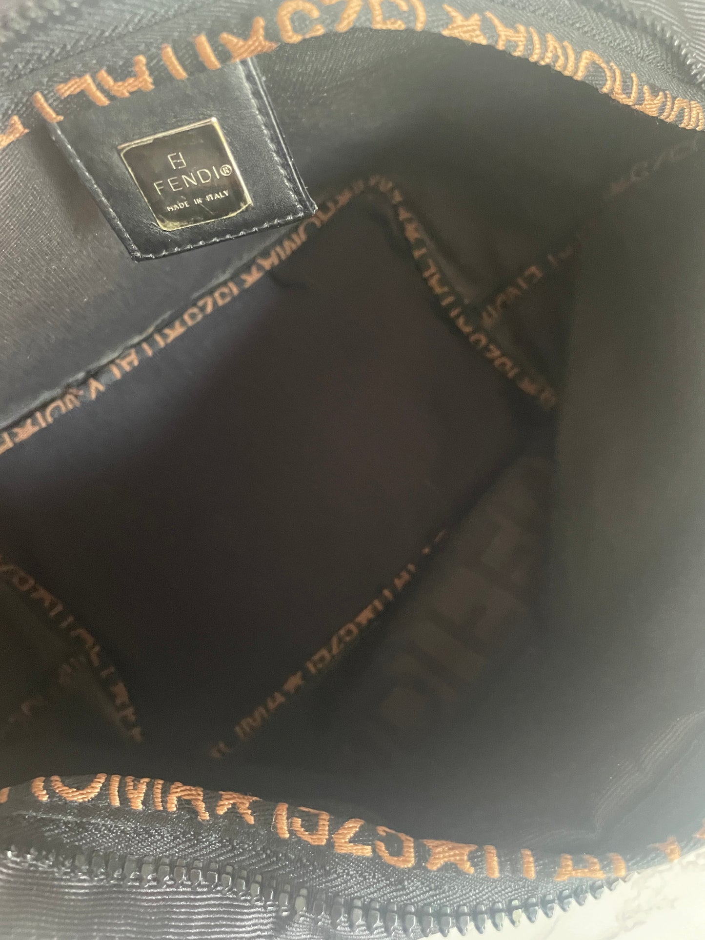 FENDI BLACK NYLON TOTE