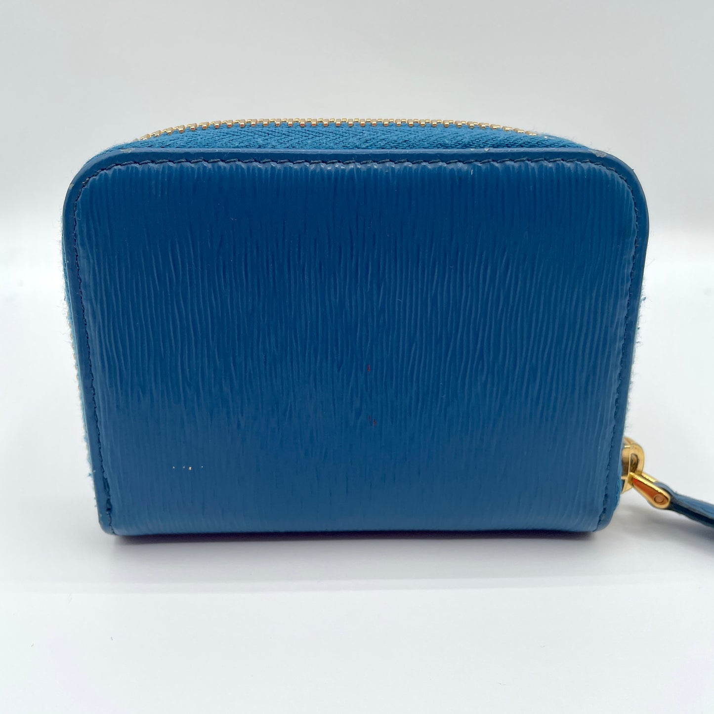 Prada Blue Leather Card Case