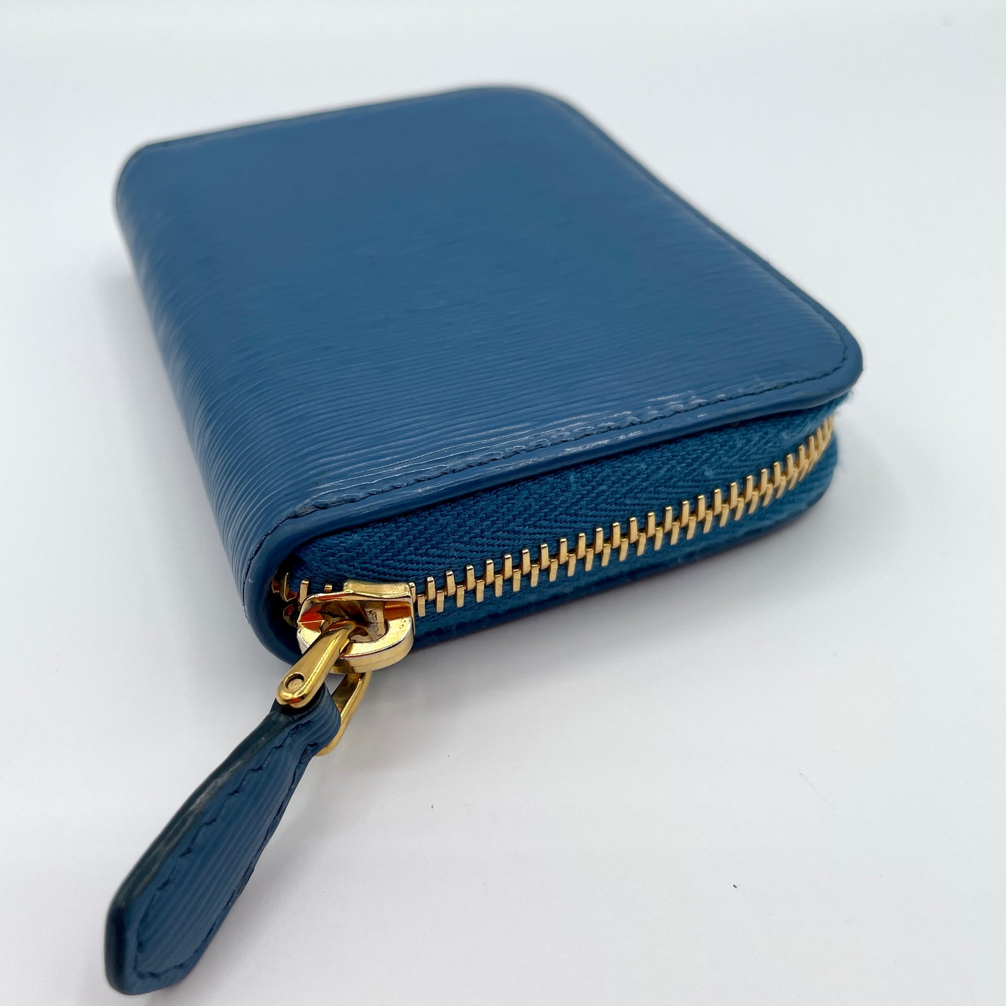 Prada Blue Leather Card Case