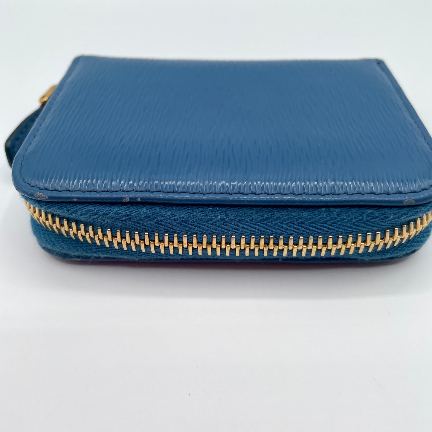 Prada Blue Leather Card Case