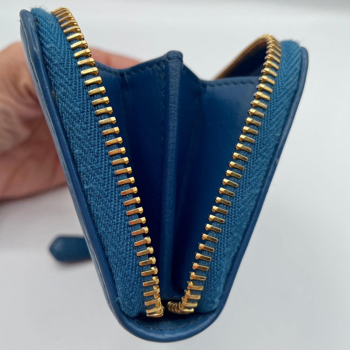 Prada Blue Leather Card Case