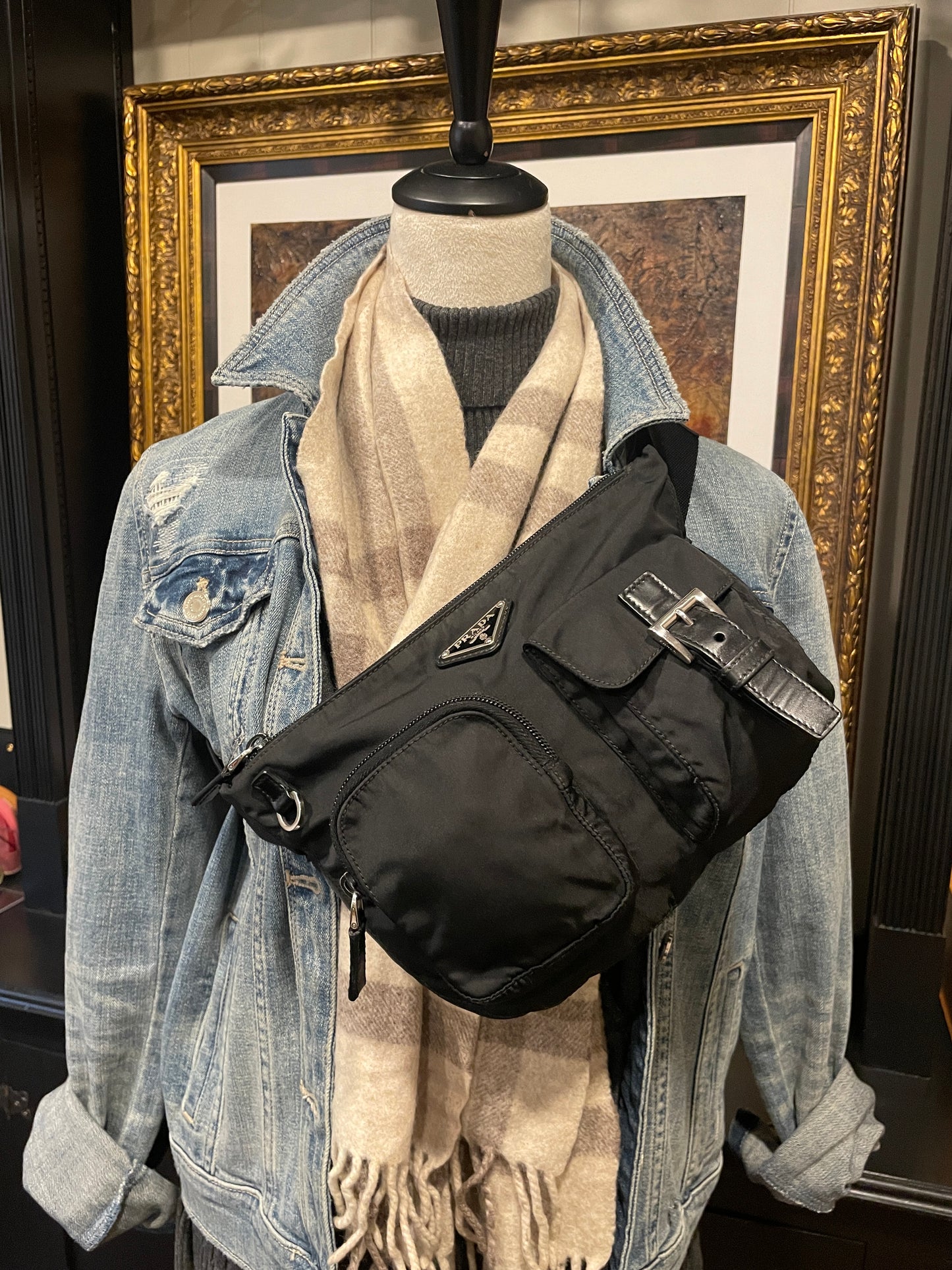 Prada Black Nylon Bumbag