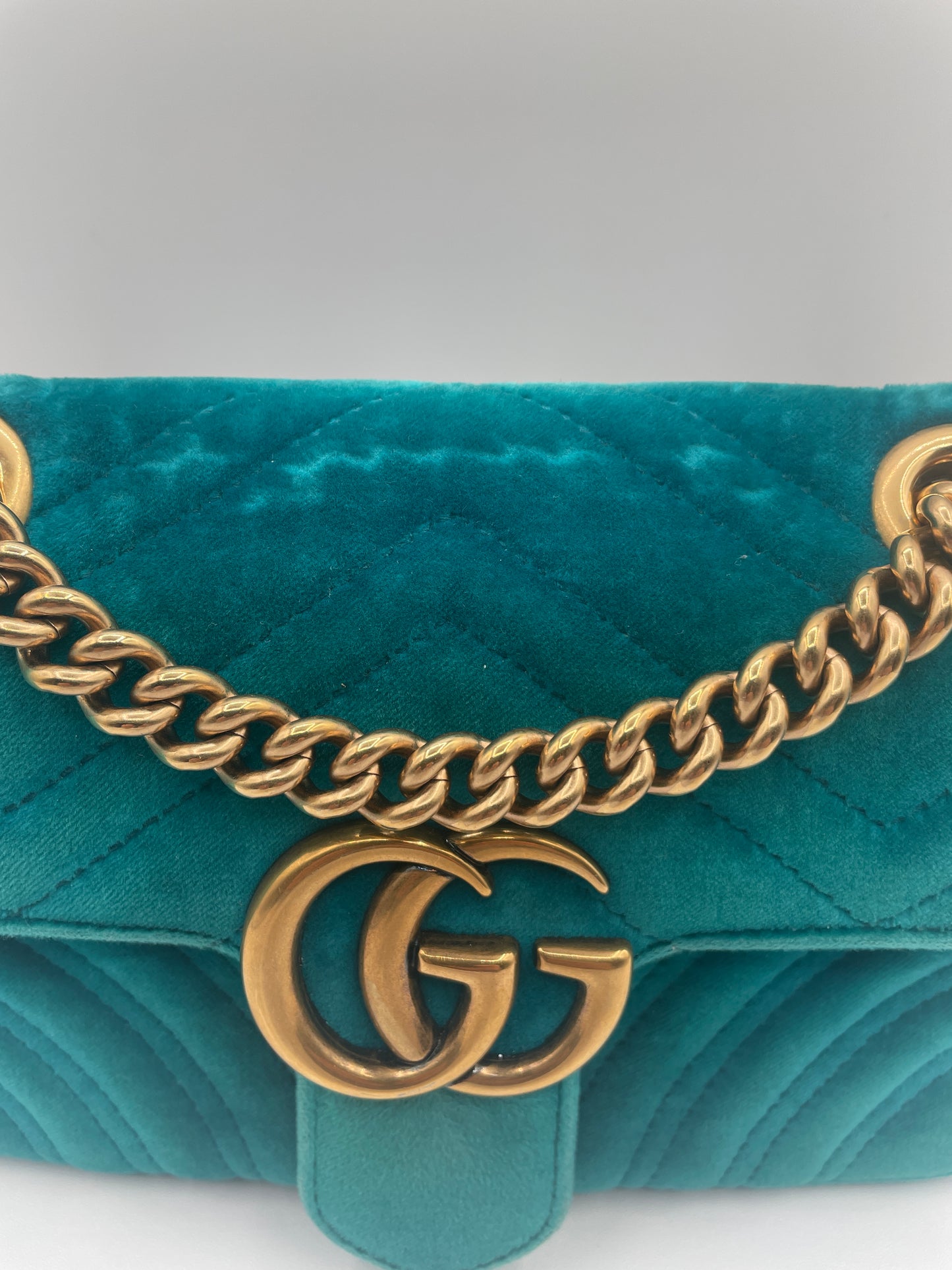 GUCCI MARMONT MINI BLUE VELVET