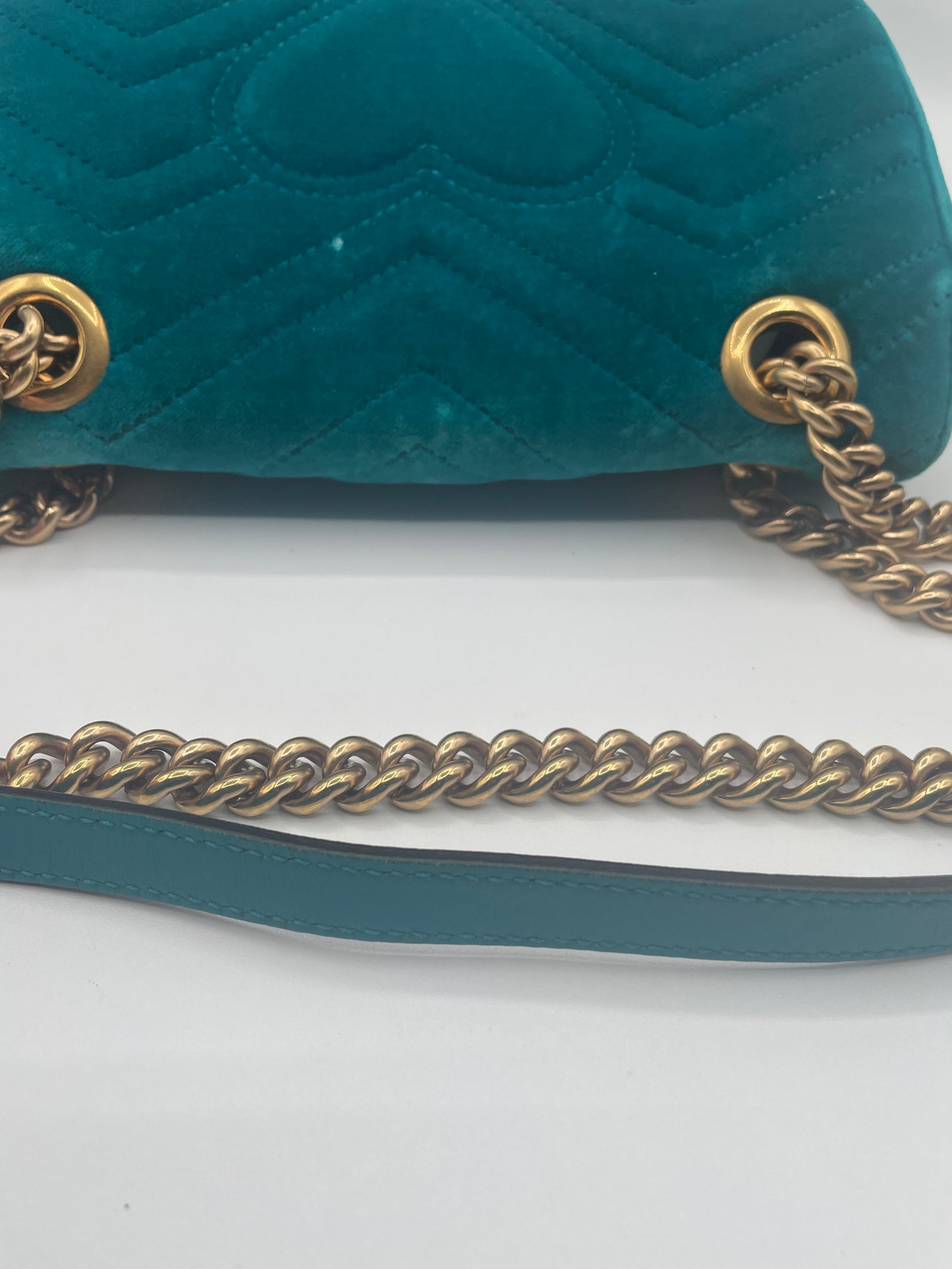 GUCCI MARMONT MINI BLUE VELVET