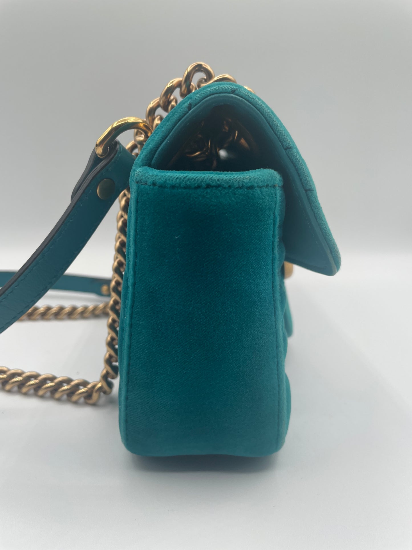 GUCCI MARMONT MINI BLUE VELVET