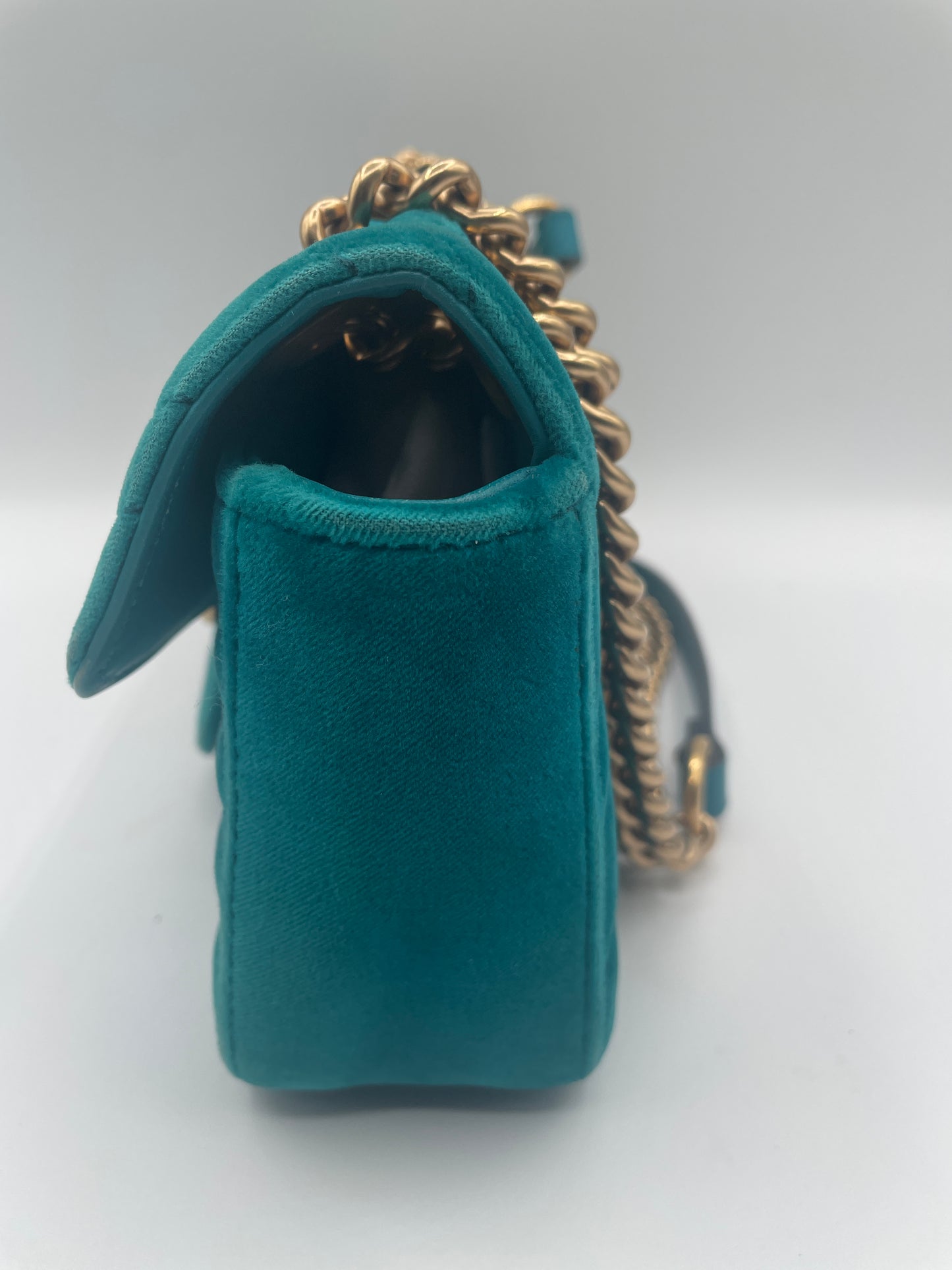 GUCCI MARMONT MINI BLUE VELVET