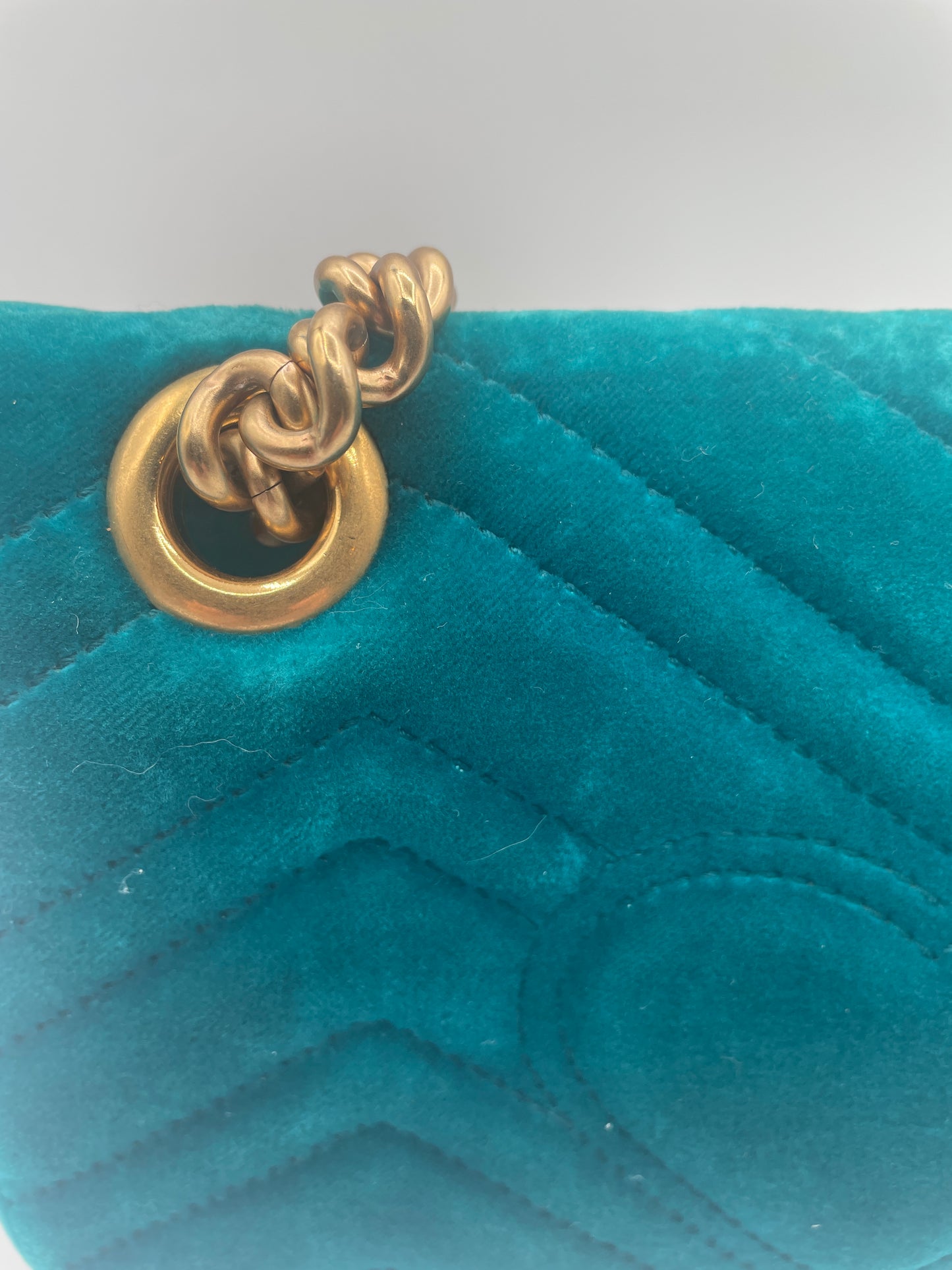 GUCCI MARMONT MINI BLUE VELVET