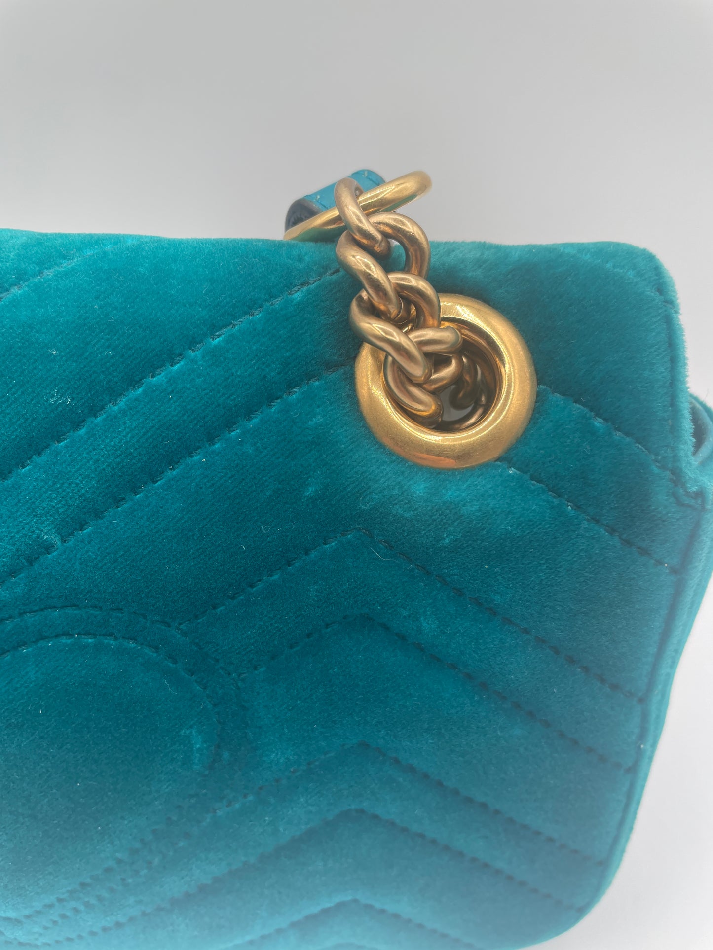 GUCCI MARMONT MINI BLUE VELVET