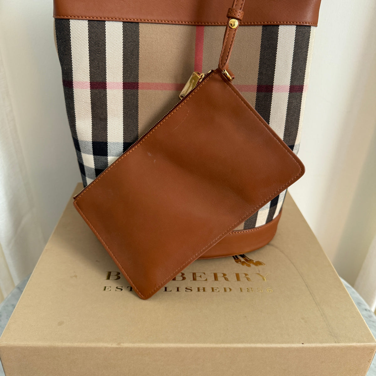 Burberry House Check Bucket Bag