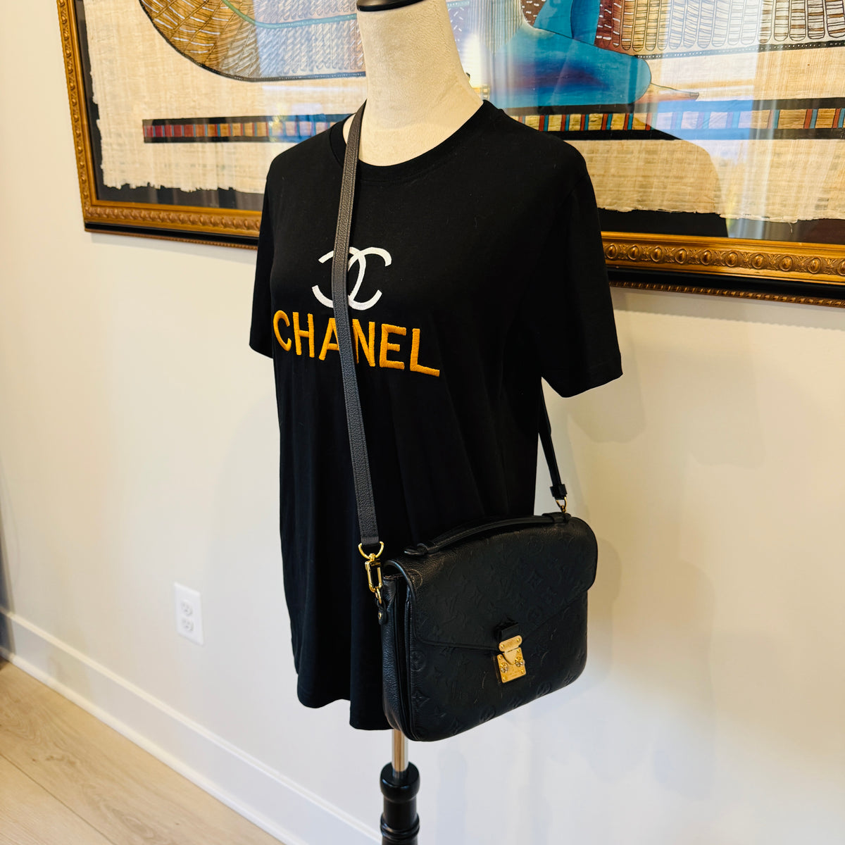 Louis Vuitton Pochette Metis Black Empreinte